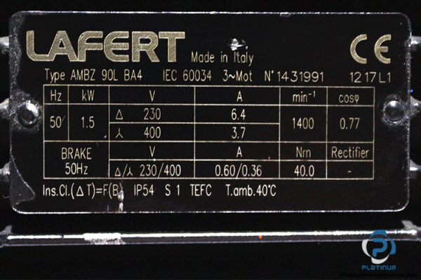 lafert-AMBZ-90L-BA4-brake-motor-used-2