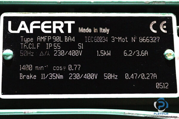 lafert-AMFP-90L-BA-brake-motor-used-2