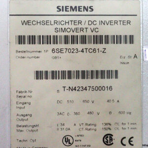 siemens-6SE7023-4TC61-Z-dc-inverter-(Used)-1