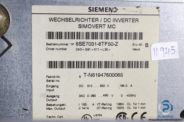 siemens-6SE7031-8TF50-Z-dc-inverter-(Used)-2