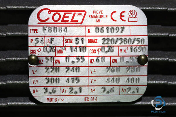 coel-F80B4-brake-motor-0.55-kw-used-1