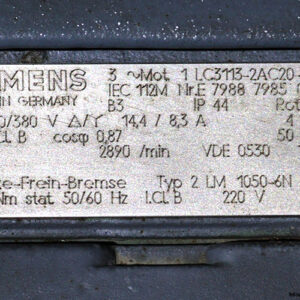 siemens-1LC3113-2AC20-Z-brake-motor-used-1