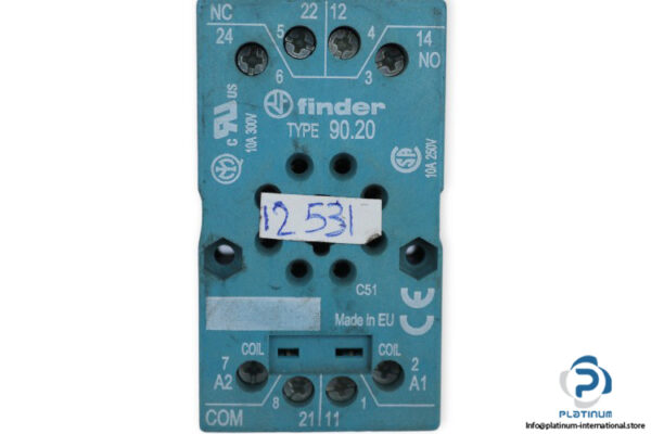 finder-90.20-relay-socket-with-box-clamp-terminals-(Used)-1