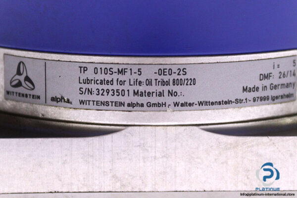 alpha-TP-010S-MF1-5-0E0-2S-planetary-gearbox-used-2