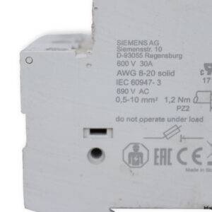 siemens-3NW7-033-cylindrical-fuse-holder-(Used)-2