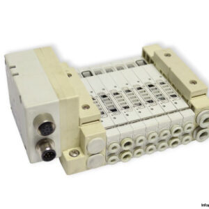 Smc-SV1-LSL002-station-manifold-base-7-valves-(used)