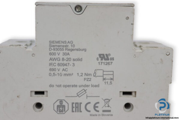 siemens-3NW7-023-cylindrical-fuse-holder-(used)-1