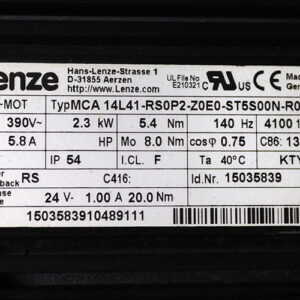 lenze-MCA-14L41-RS0P2-Z0E0-ST5S00N-R0SU-gear-servomotor-(new)-2