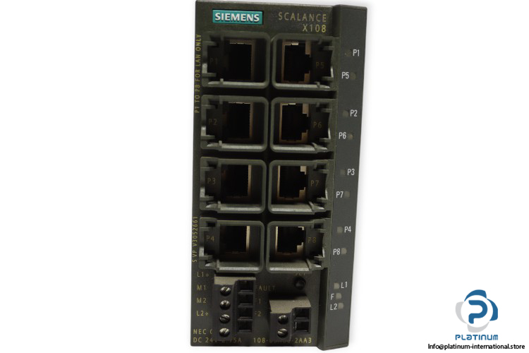 siemens 6gk5108 0ba00 2aa3 ethernet switch siemens-6GK5108-0BA00-2AA3-ethernet-switch-(used)-1
