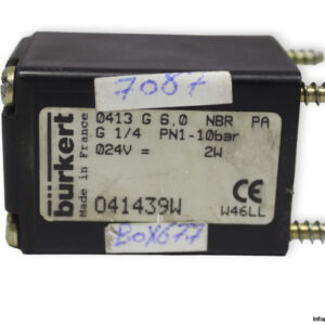 Burkert-0413-G-6.0-NBR-PA-G-1_4-PN1-10BAR-solenoid-coil-(used)-1