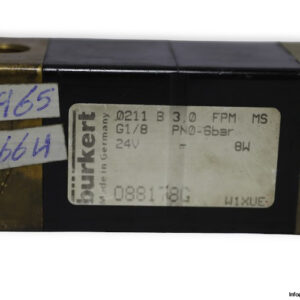 burkert-0211-B-3-0-FPM-MS-G1_8-PN0-6BAR-single-solenoid-valve-used-2