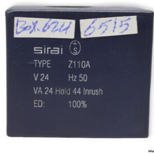 sirai-Z110A-solenoid-coil-24-vac-(new)-1