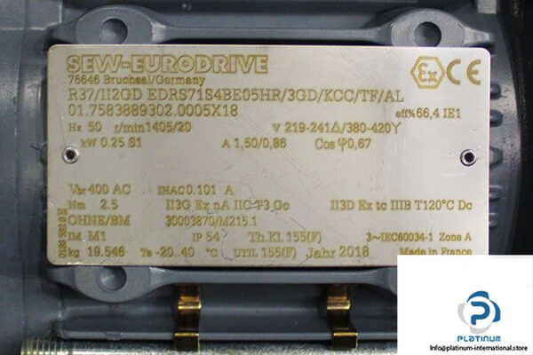 sew-r37_ii2gd-edrs71s4be05hr_3gd_kcc_tf_al-helical-gearmotor-7