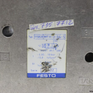 Festo-11968-air-solenoid-valve-with-coil-(used)-1