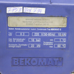 bekomat-K3-condensate-drain-(used)-2