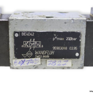 Wandfluh-BE4D42-solenoid-operated-spool-valve-200-bar-(used)-2