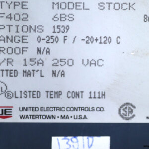 united-electric-controls-F402-6BS-temperature-control-switch-(Used)-2