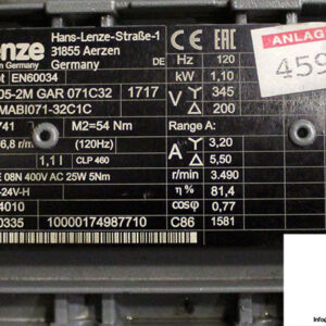 lenze-gkk05-2m-gar-071c32-bevel-geared-motor-with-clutch-4