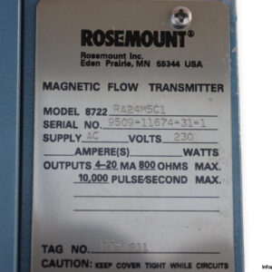 rosemount-8722-RA24M5C1-magnetic-flow-meter-(new)-2
