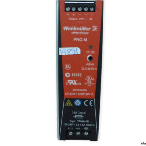 weidmuller-CP-M-SNT-120W-24V-5A-power-supply-(Used)-1