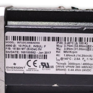 emerson-067UDC305BAEMA-servo-motor-(used)-2