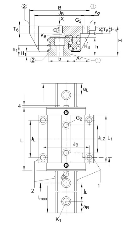 ina-KWSE25-V1-G2-linear-recirculating-ball-bearing-(new)-3