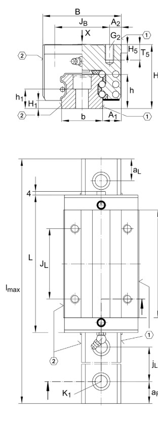 ina-KWSE25-HL-V1-G3-linear-recirculating-ball-bearing-(new)-3
