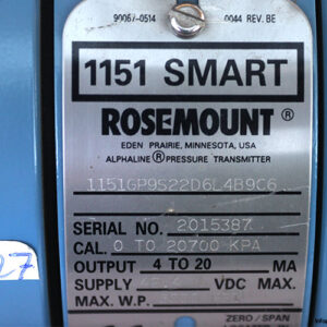 rosemount-1151GP9S22D6L4B9C6-gage-pressure-transmitter-(New)-2