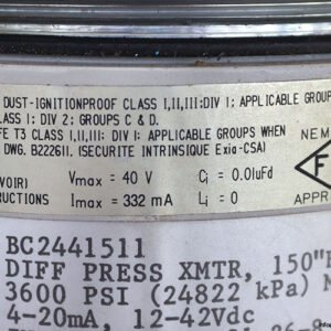 bailey-BC2441511-differential-pressure-transmitter-(Used)-2