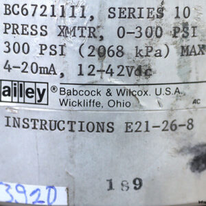 bailey-BC6721111-differential-pressure-transmitter-(Used)-1