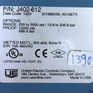 united-electric-controls-J402-612-differential-pressure-switch-(Used)-2