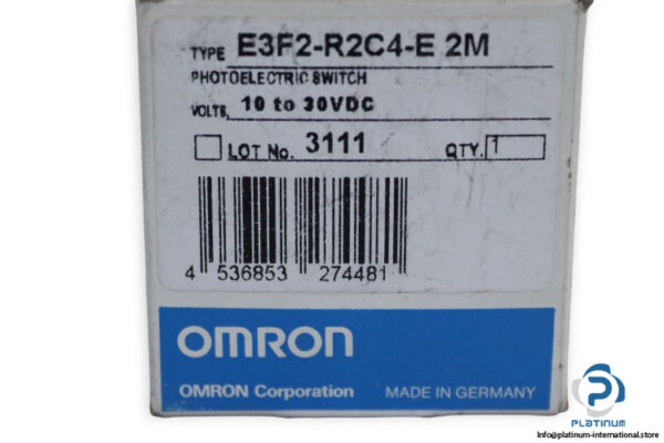 omron-E3F2-R2C4-E-2M-retroreflective-sensor-(New)-5