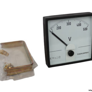socomec-ROTEX-R72A90-V-analog-volt-meter-(New)