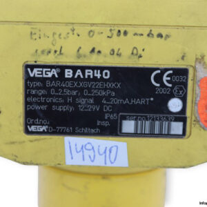 vega-BAR40EX.XGV22EHXKX-process-pressure-transmitter-(Used)-1