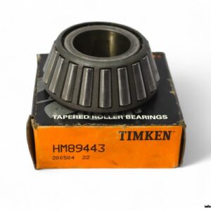 timken-HM89443-tapered-roller-bearing-cone-(used)-carton