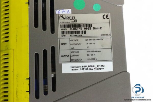 reel-BLAST-R-0015-BAH-E-frequency-inverter-drive-(Used)-2