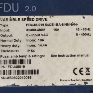 lenze-FDU48-019-54CE-BA-NNNNAN-variable-speed-drive-(Used)-3