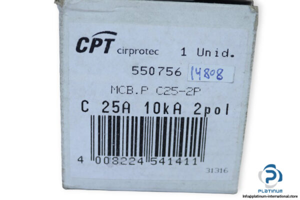 cpt-cirprotec-MCB.P-C25-2P-miniature-circuit-breaker-(New)-4