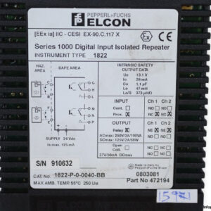 pepperl-fuchs-1822-P-0-0040-BB-digital-input-isolated-repeater-(Used)-2