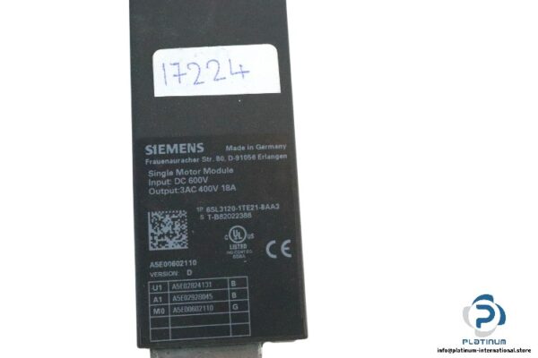 siemens-6SL3120-1TE21-8AA3-single-motor-module-used-2