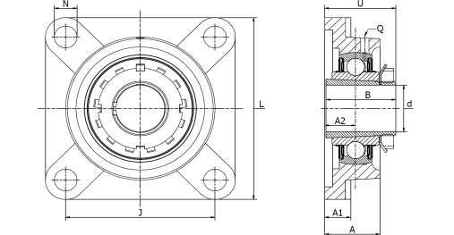 trans-link-UKF-206-four-bolt-square-flange-unit-new-carton-5