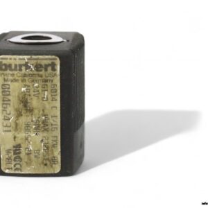Burkert-6014-C-1-16-FKM-BR-G1-8-PMAX-232PSI-electrical-coil(used)-1