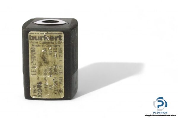 Burkert-6014-C-1-16-FKM-BR-G1-8-PMAX-232PSI-electrical-coil(used)-1