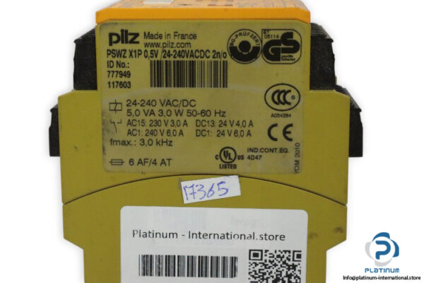 pilz-PSWZ-X1P-0.5V_24-240VACDC-2n_o-safety-relay-(used)-2