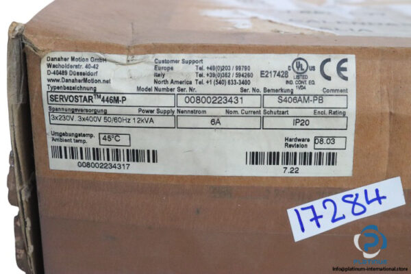 danaher-motion-SERVOSTAR-TM-446M-S406AM-PB-digital-servo-amplifier-(new)-6