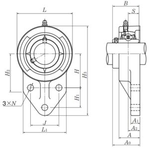 ntn-UCFH208D1-three-bolt-flanged-unit-new-carton-4