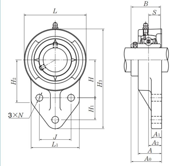 ntn-UCFH208D1-three-bolt-flanged-unit-new-carton-4