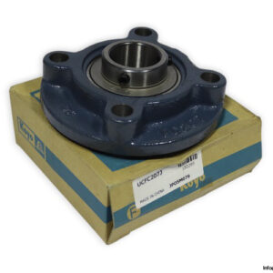 koyo-UCFC-207-J-round-flange-ball-bearing-unit-new-carton