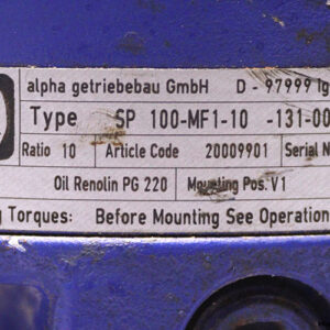 alpha-SP-100-MF1-10-131-000-planetary-gearbox(used)-1