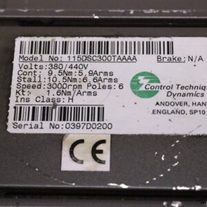 control-techniques-115DSC300TAAAA-servo-motor(used)-3